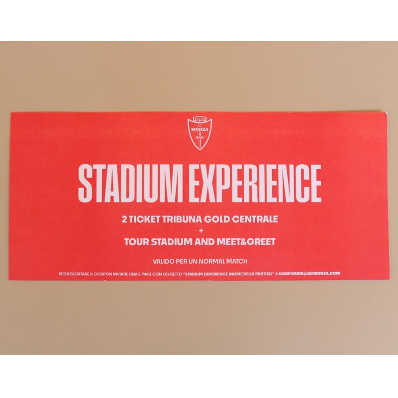 Two Tribuna Gold tickets for a Monza match + Stadium Tour and Meet&Greet