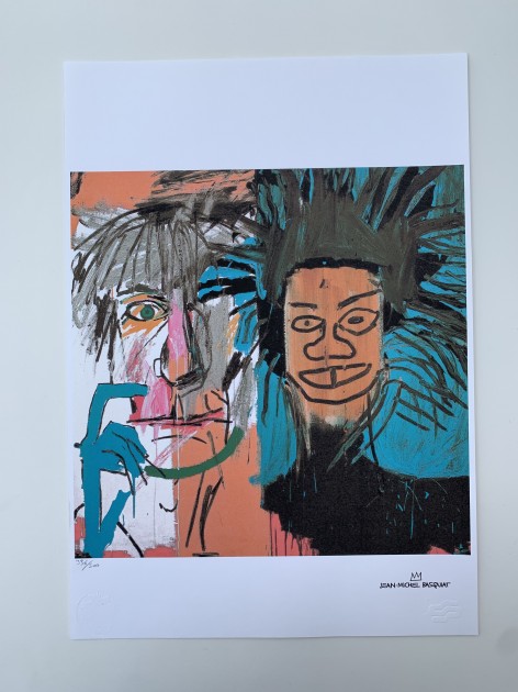 "Dos Cabezas" by Jean-Michel Basquiat - Signed