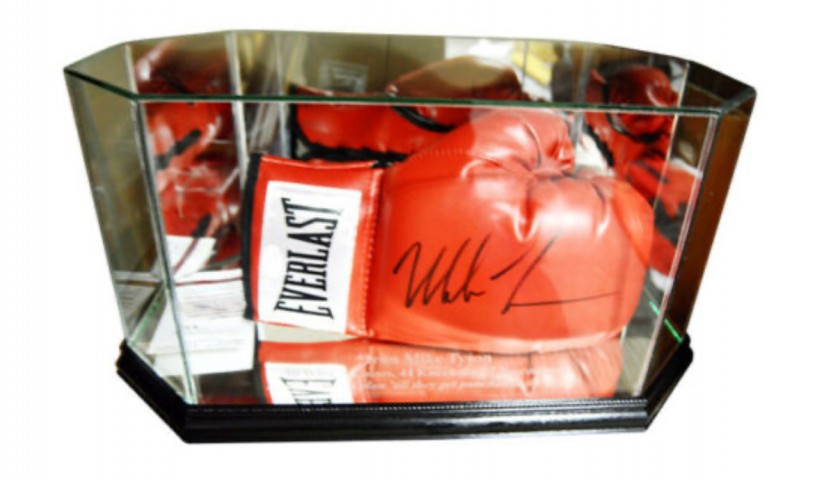 Mike Tyson Signed Boxing Glove In Laser Etched Display Case