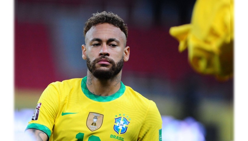 Neymar's Brazil Match Shirt, World Cup Qualifiers 2022 - CharityStars