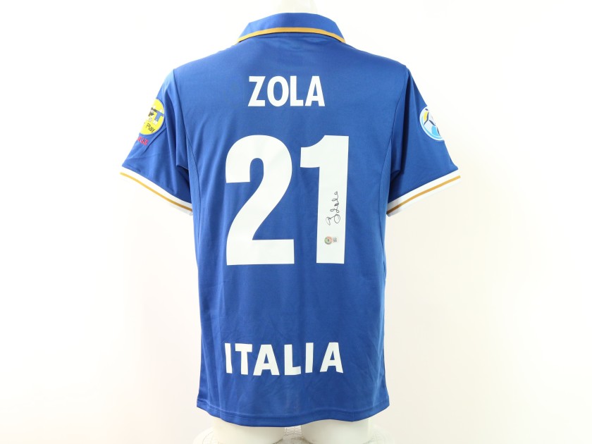 Gianfranco Zola's Italy Signed Replica Shirt