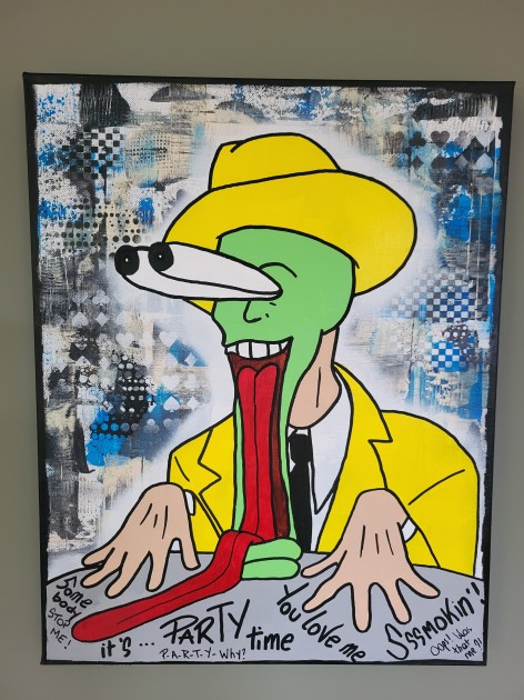 'Party Mask' Mixed Media Artwork by Melissa Stok