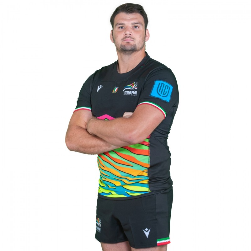Sisi's Zebre Rugby Match Shirt, 2021/22 - Signed by the Squad