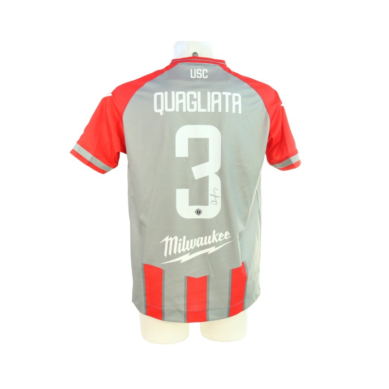 Quagliata's Signed Unwashed Shirt, Cremonese vs Reggiana 2024