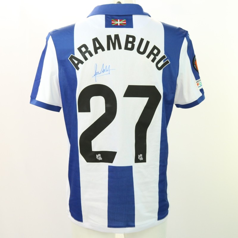 Aramburu's Real Sociedad vs Ajax Signed Unwashed Shirt, Europa League 2024