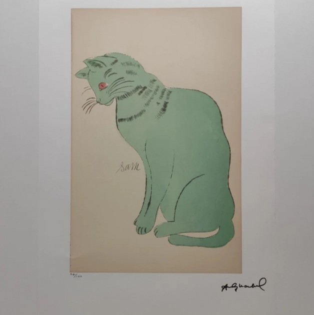 "Cat" Lithograph Signed by Andy Warhol 