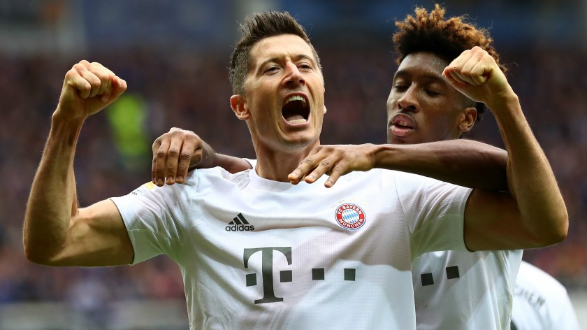 Lewandowki's Official Bayern Munich Signed Shirt, 2019/20