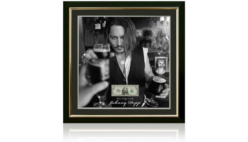 Johnny Depp Signed Dollar Bill Presentation