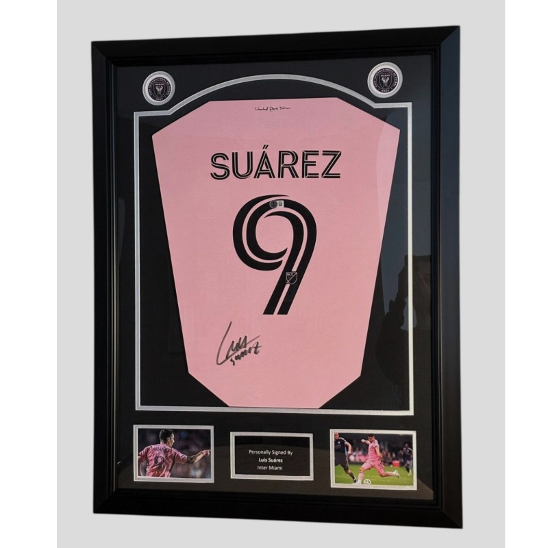 Maglia da calcio dell'Inter Miami Luis Suárez - Autografata con cornice