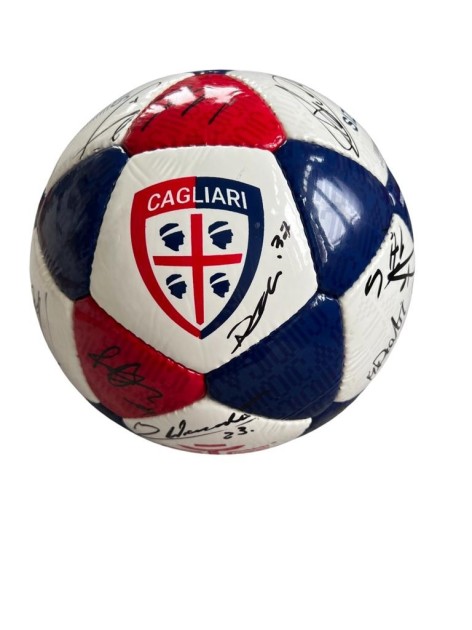 Cagliari Calcio Squad Signed Football