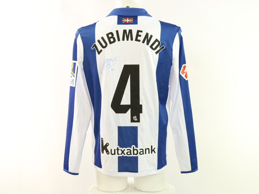 Zubimendi's Real Sociedad vs Espanyol Signed Unwashed Shirt, 2025