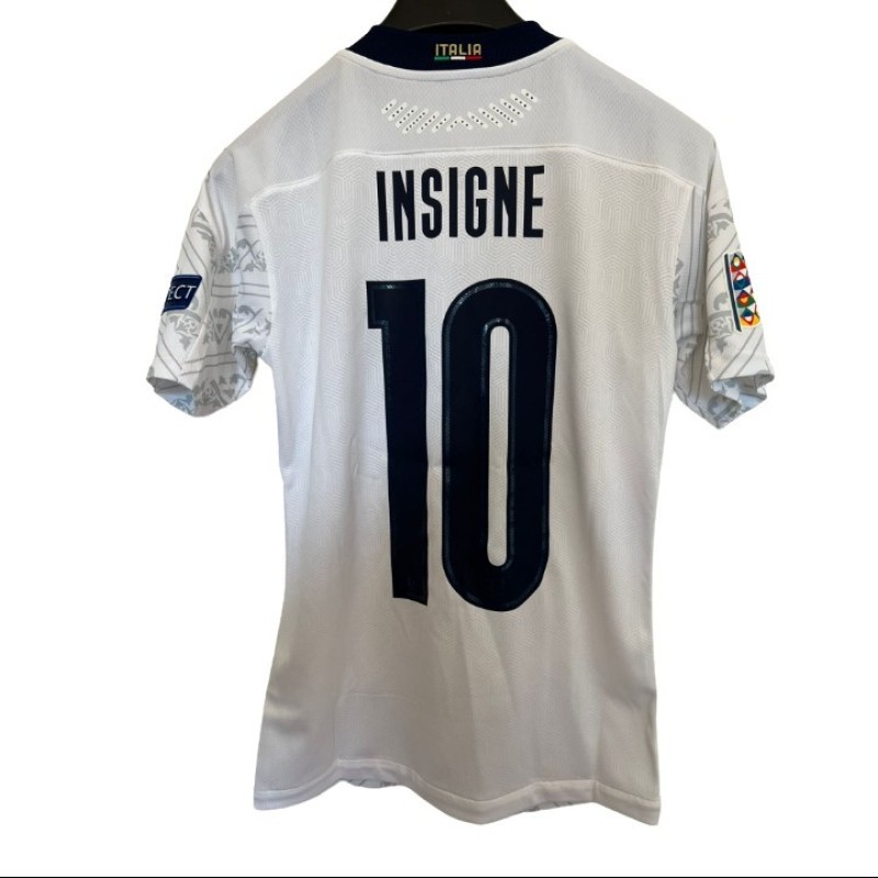 Insigne's Match-Issued Shirt, Bosnia vs Italy 2020