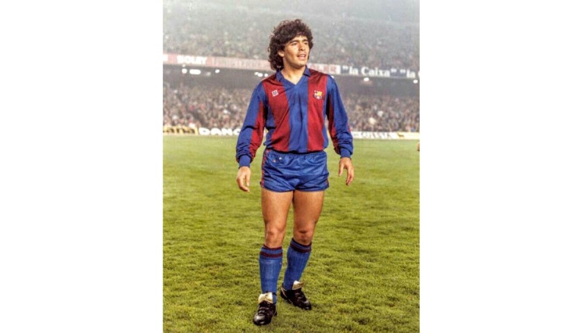 Maradona's Barcelona Worn Shirt, 1983/84