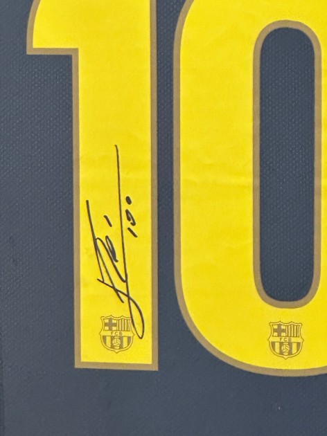 Lionel Messi's FC Barcelona 2007/08 Signed And Framed Shirt - CharityStars