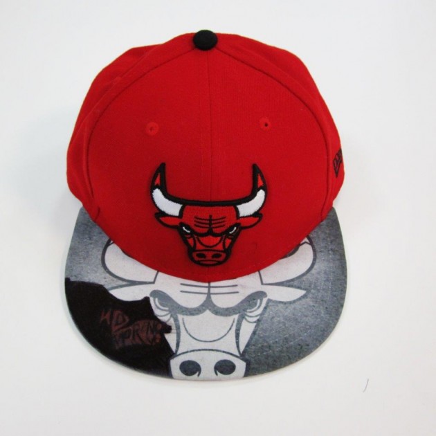 Cappellino di Moreno New Era dei Chicago Bulls autografato 