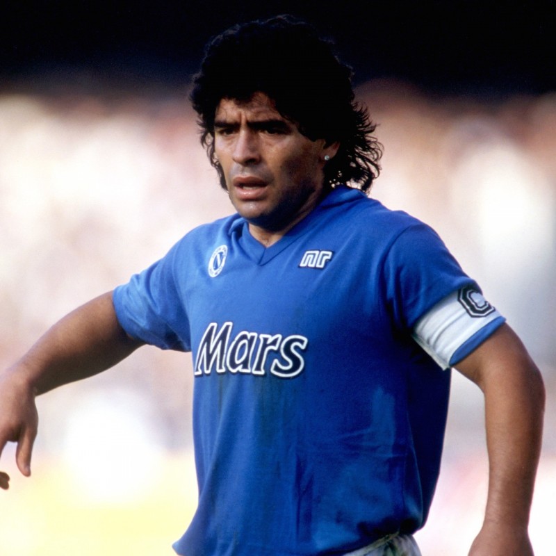 Maglia Maradona Napoli, preparata / indossata 1989/90
