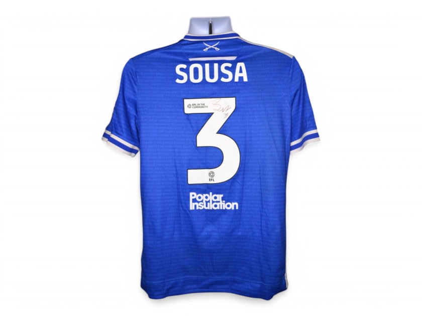 Sousa's Bristol Rovers Sky Bet League One Signed Match Worn Shirt, vs Peterborough