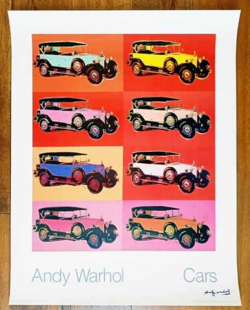 Andy Warhol Signed  "Cars" "400 Tourenwagen" Poster - 1988