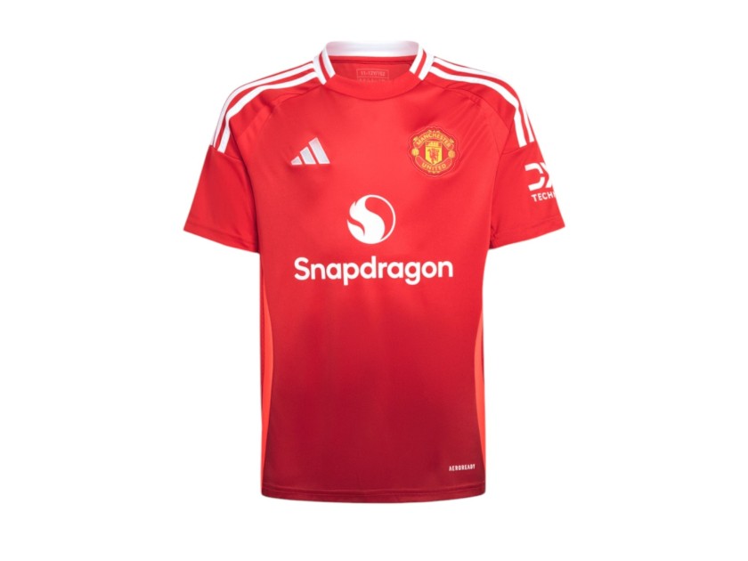 Joshua Zirkzee's Manchester United 2024/25 Signed and Framed Shirt