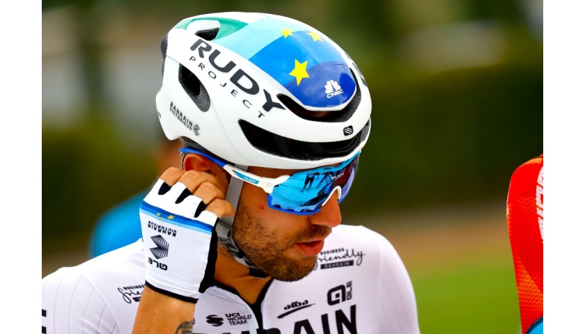 European Champion Sonny Colbrelli's Helmet and Glasses