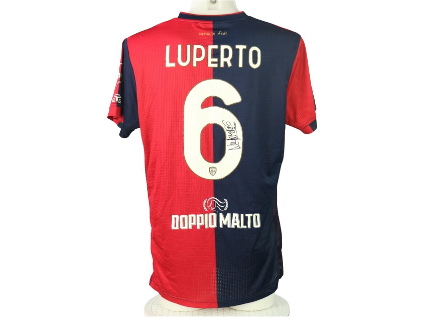 Luperto's Signed Unwashed Shirt, Cagliari vs Como 2024