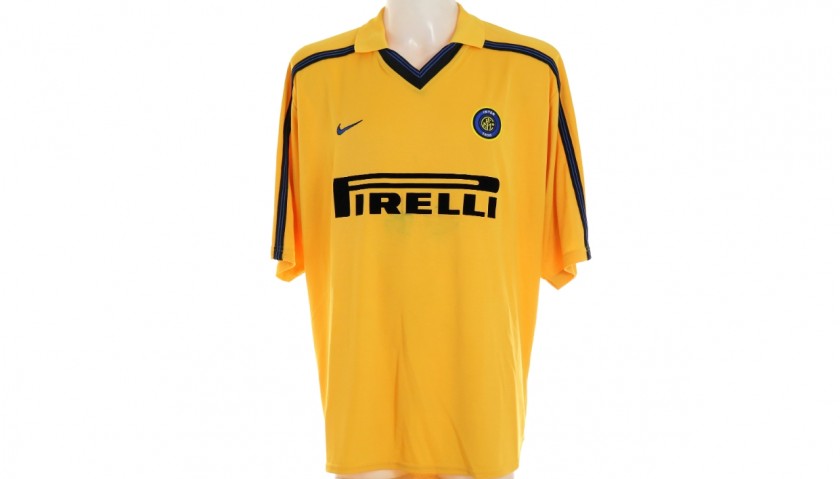 Ronaldo Inter Milan 1999 2000 Yellow Jersey Shirt Maglia XL