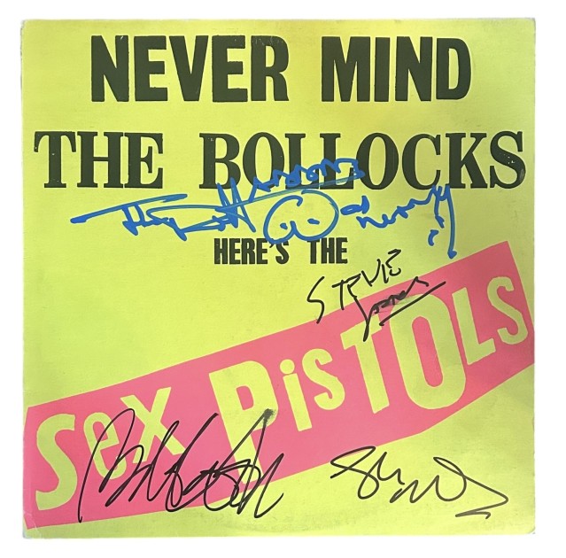 Sex Pistols Signed Never Mind The Bollocks Vinyl LP - CharityStars