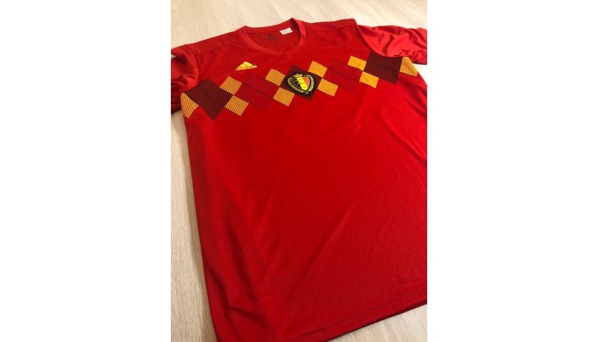  E. Hazard #10 Belgium 2018 World Cup Youth Home Jersey (M) Red  : Clothing, Shoes & Jewelry