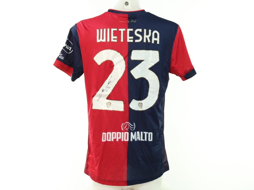 Wieteska's Signed Unwashed Shirt, Juventus vs Cagliari Coppa Italia 2024