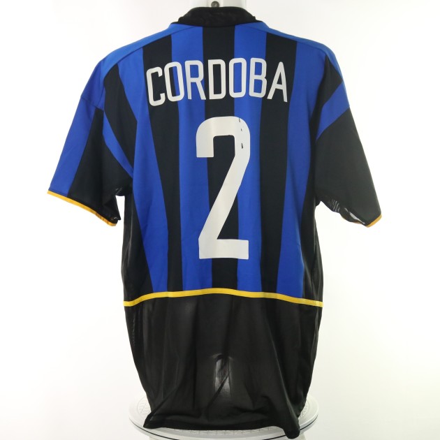 Cordoba's Inter Milan Match-Issued Shirt, 2002/03