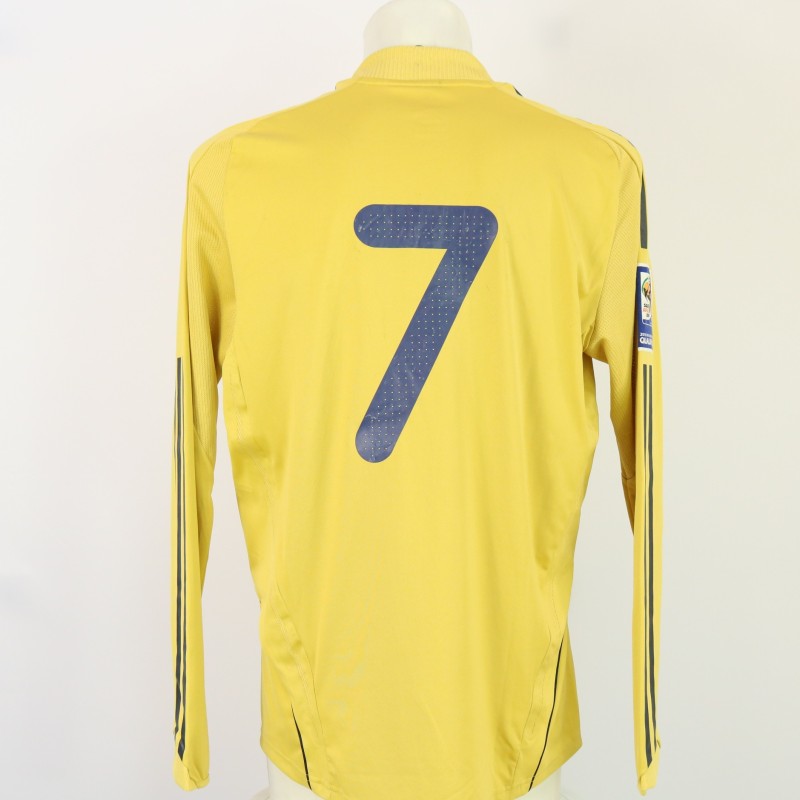 David Villa's Spain World Cup 2010 Match-Issued Shirt, vs Belgium