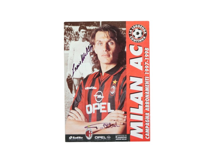 Maldini's Milan Signed Photograph, 1997/98