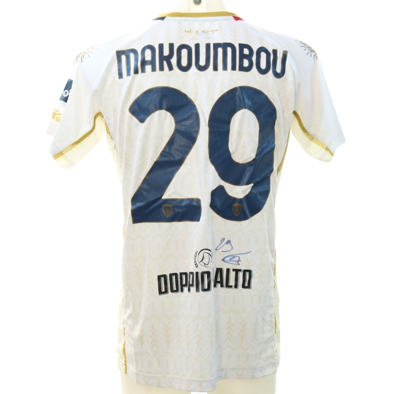 Makoumbu's Signed Unwashed Shirt, Genoa vs Cagliari 2024