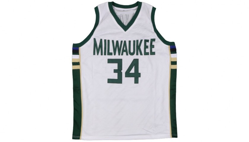 Giannis Antetokounmpo Signed Milwaukee Bucks NBA Jersey - CharityStars
