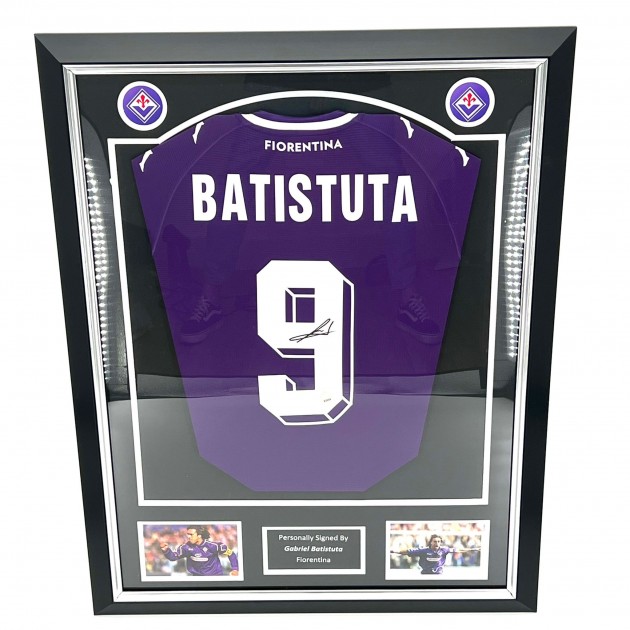 Gabriel Batistuta's ACF Fiorentina Signed and Framed Shirt