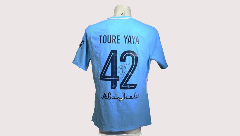 Yaya Touré Match-Worn Signed Manchester Derby Shirt