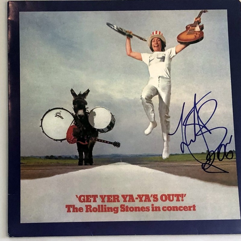 Charlie Watts of The Rolling Stones Signed Get Yer Ya-Ya's Out LP Sleeve