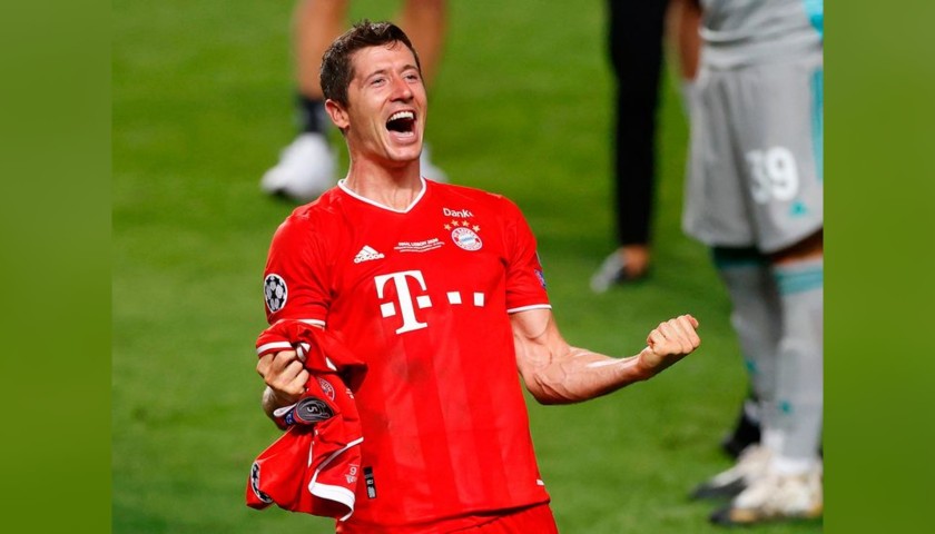 Lewandowski's PSG-Bayern Munich Official Signed Shirt, 2020