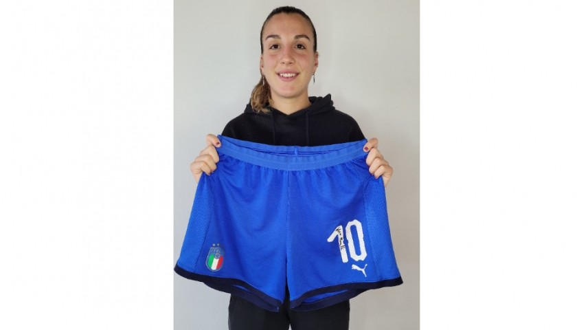 Marinelli's Italy U23 Signed Match Shorts, 2019 