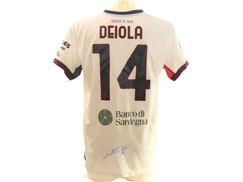 Deiola's Signed Issued Shirt, Lecce vs Cagliari 2025