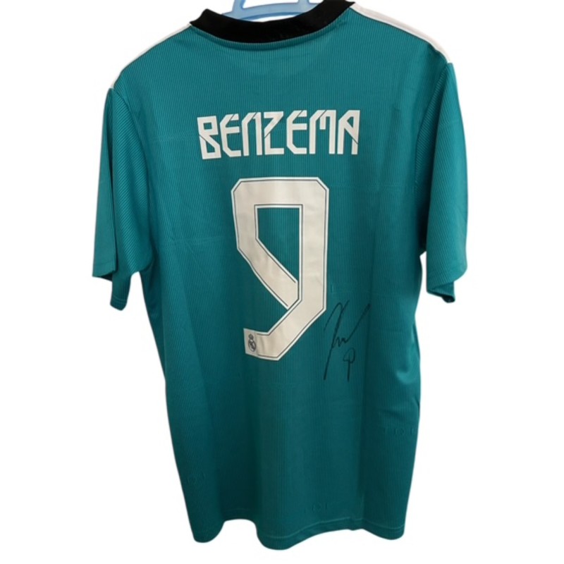 Benzema's Official Real Madrid Signed Shirt, 2021/22