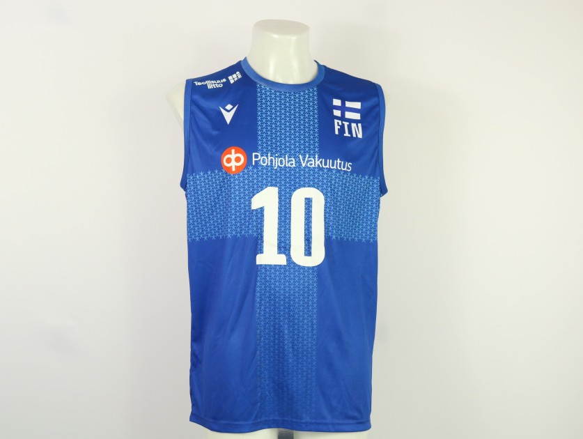 Finland Men's National Team - athlete Marttila -Jersey at the European Championships 2023 - signed by the team
