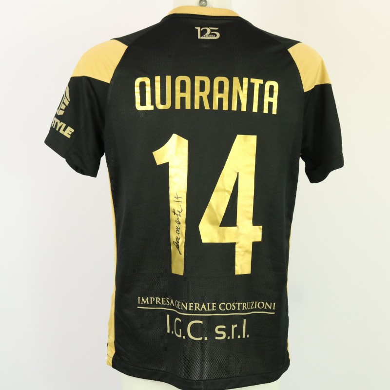 Quaranta's unwashed Signed Shirt, Spezia vs Ascoli 2024