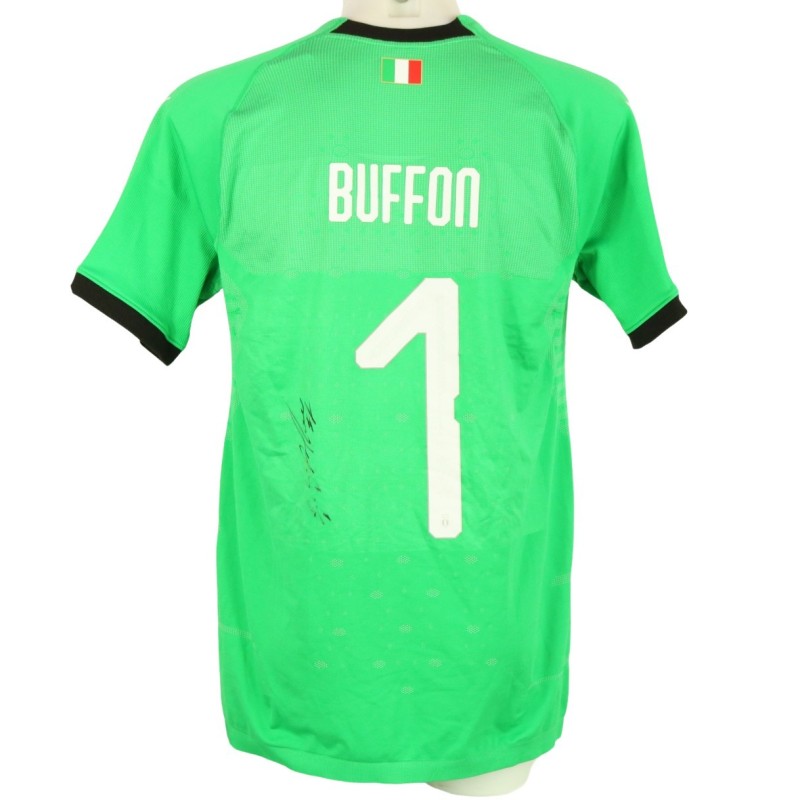 Maglia Buffon Italia, preparata 2018/19 Patch "Davide sempre con Noi" - Autografata