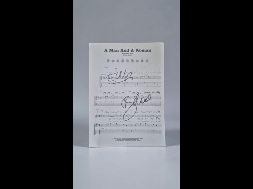 U2 Signed Sheet Music