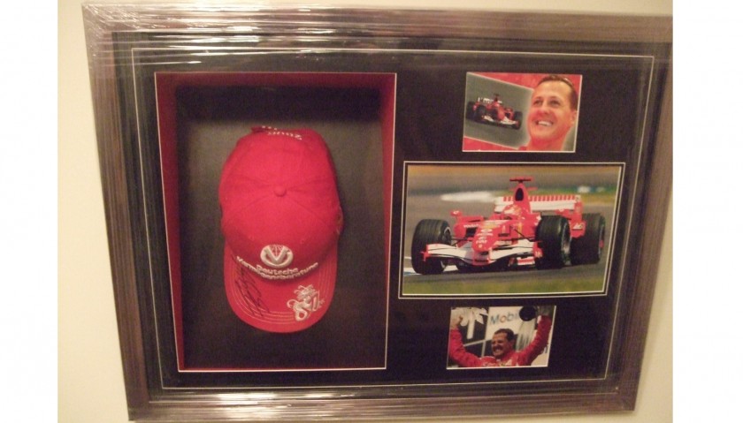 Michael Schumacher Signed Cap Display