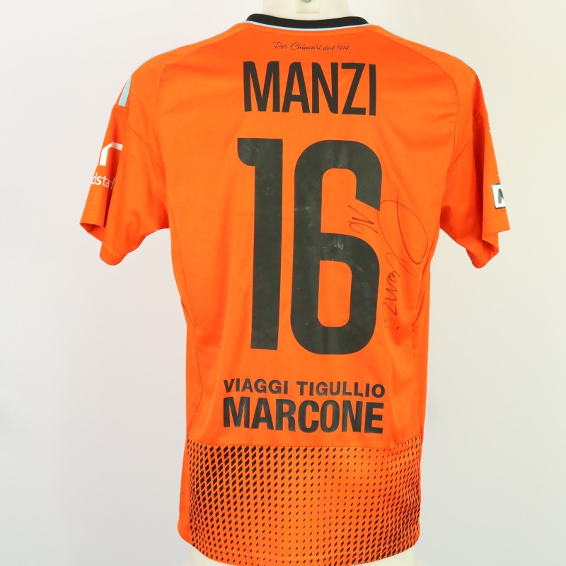 Manzi's Unwashed Signed Shirt, Cesena vs Virtus Entella 2024 
