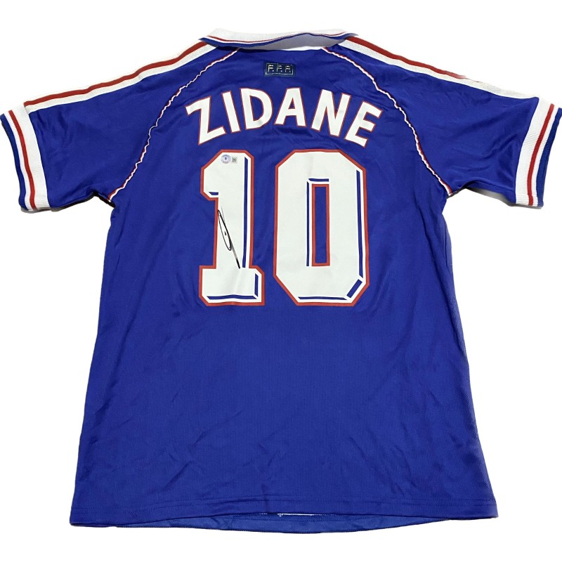 Zinedine Zidane's France World Cup 1998 Signed Replica Shirt