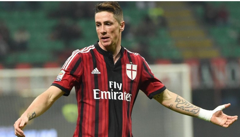 Torres' Milan Signed Kid's Shirt, 2014/15
