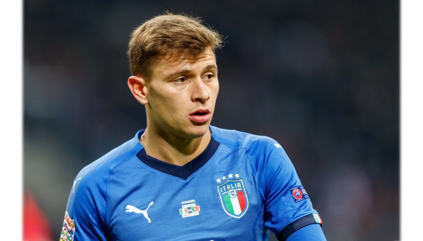 Barella's Italy Match-Issued Shirt, 2018 